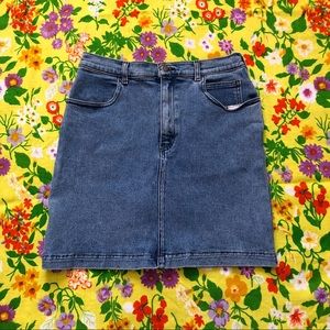 Vintage Harley Davidson denim skirt